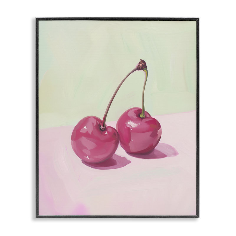 Giclée encadrée par Luminous Cherries, design par Arlington Prints, H 14 po x l 11 po, Giclée encadrée noir minuit