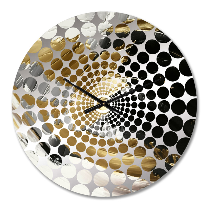 Lothar - Horloge murale peinture abstraite, Médium