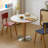 White Round Sintered Stone Dining table