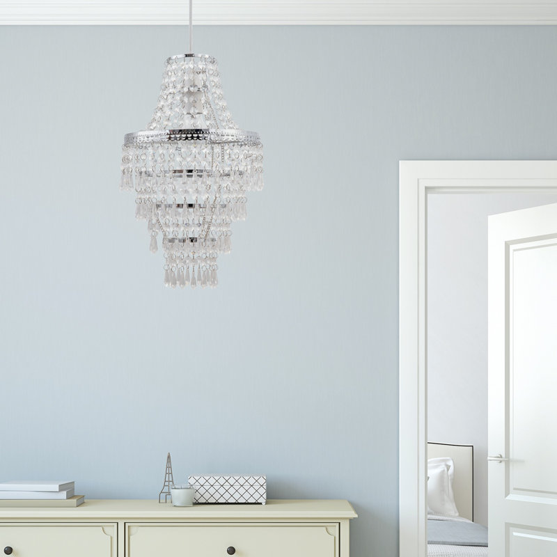 35cm H Plastic Novelty Pendant Shade ( Uno ), Clear