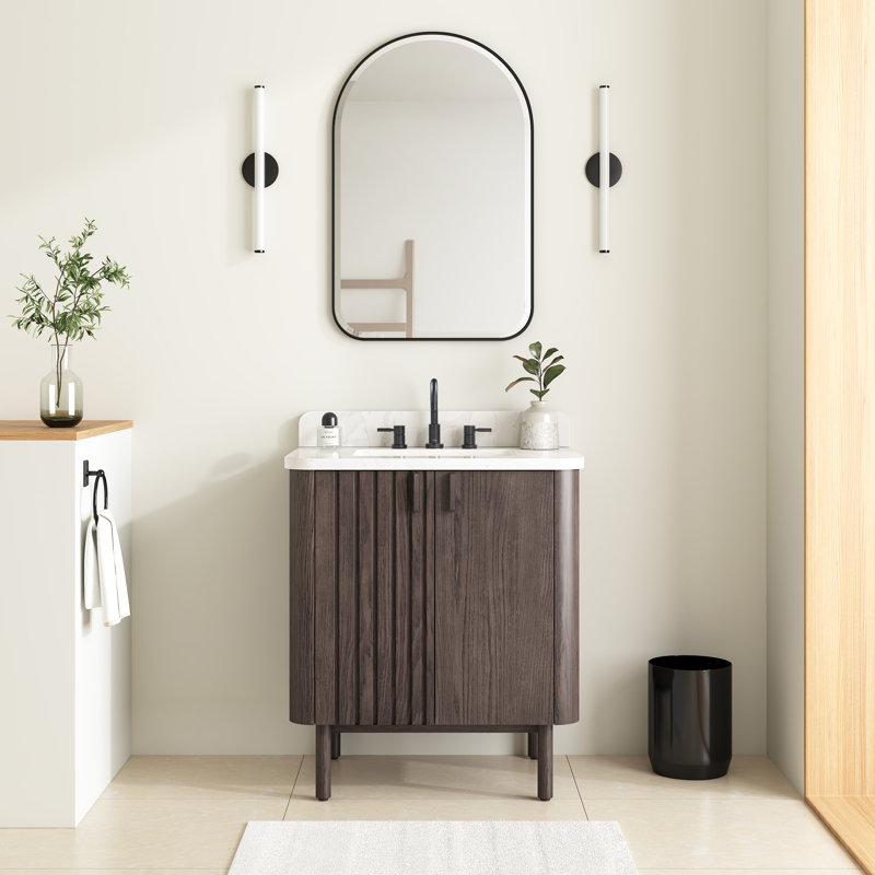 Blakely 30'' Single Bathroom Vanity Base Only, Brown