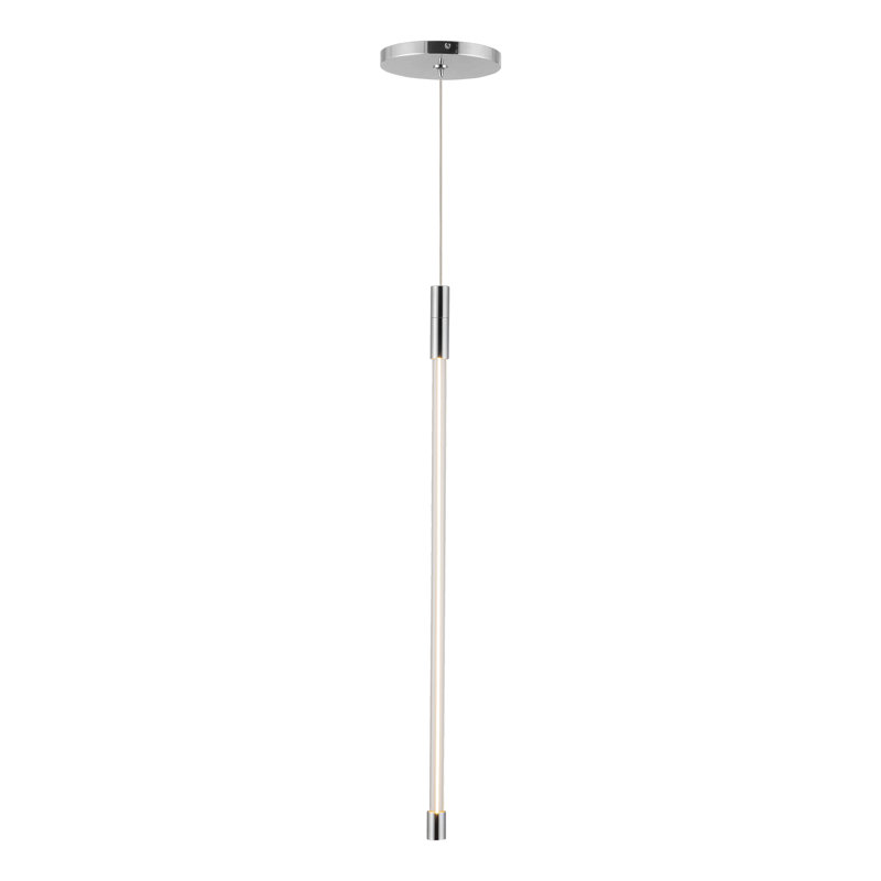 Motif 1 - Light LED Pendant, 20.625" H x 0.75" W x 0.75" D, Chrome