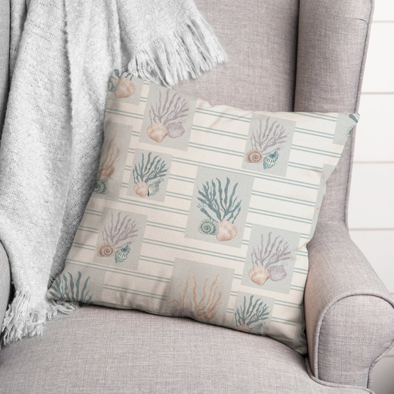 Coussin décoratif en polyester / mélange de polyester, Bleu