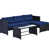 Coussin bleu / cadre noir est en rupture de stock