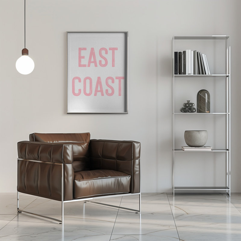 East Coast Sign - Pink Print by Jolly And Dash, 20" H x 16" W