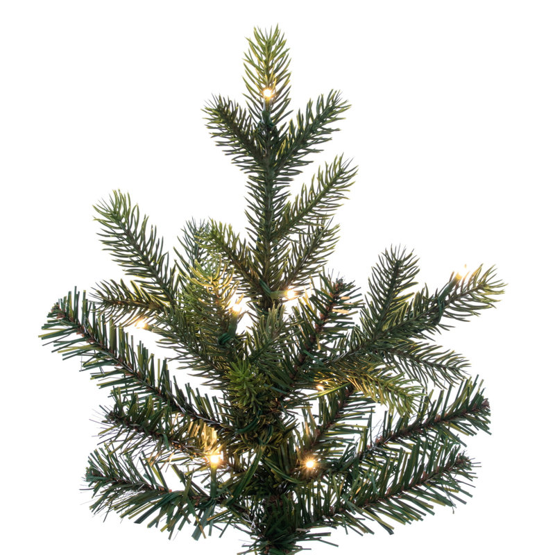 Sapin de Noël artificiel mince avec lumières DEL coaxiales 6 lumières à faible tension 3mm, 8.5"