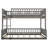Full XL Over Queen Bunk Bed With Ladder And Guardrails-528645003