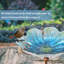 Bain d'oiseaux en verre Darrnell