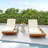 Lounge Chaise Set With Headrest, Space Available On One Side, Acacia Wood With Water-Resistant Lounge Cushions (3-Fold & 4 Inch)-1617200463-1617200449