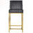 Upholstered Counter Stool with Metal Frame