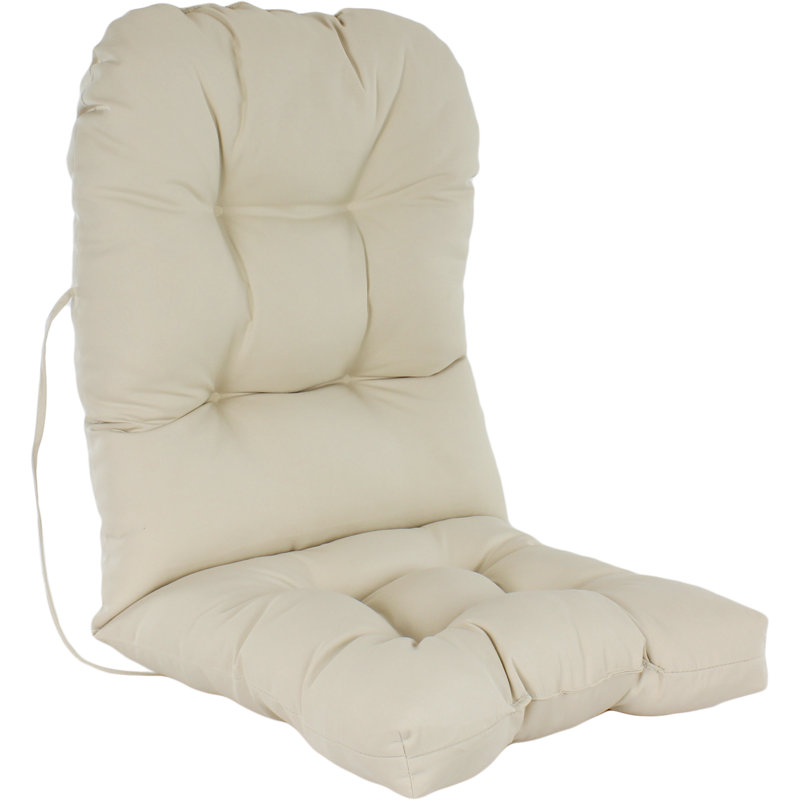 Cream Polyester Indoor/Outdoor Adirondack Chair Cushion