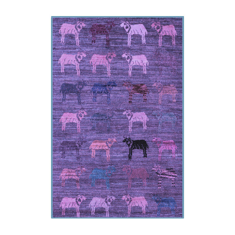Tapis bleu Amitie, Rectangle 5 pi x 7 pi