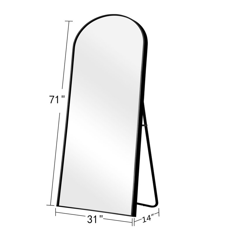 Miroir pleine grandeur Alirra, Noir, 71 po x 31 po