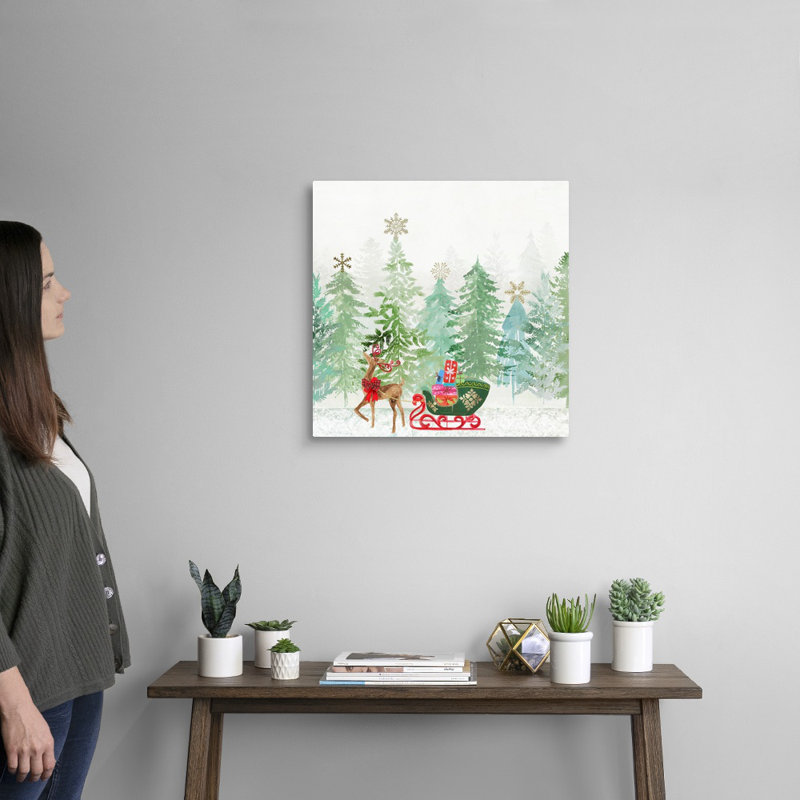 Holiday Greetings - reproduction d'art sur toile, H 20 po x l 20 po x P 1,25 po, Toile tendue