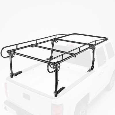 Vevor Truck Ladder Rack 800lbs Capacity Universal Over-cab Trucks Bed Rack, 43.3"-63" Width Adjustable For