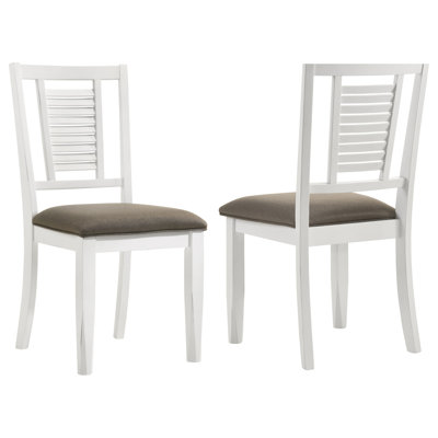 Sophisticated Style - Brecht Wood Dining Side Chair Distressed White (Set Of 2) by Winston Porter