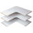 Grid 3 Piece L-Shaped Corner Shelf-2058149953