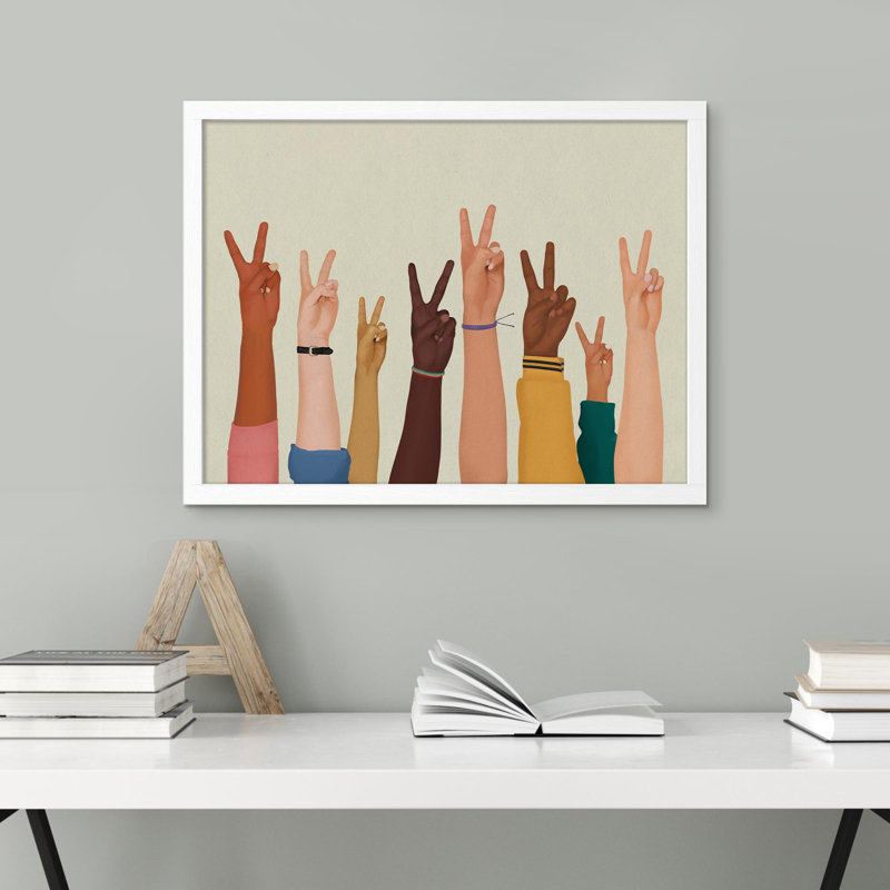 "Bureau multicentrique afro-américain d'illustration pacifique", sur papier, Blanc, H 8 po x l 10 po