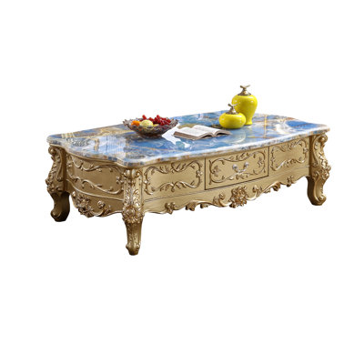 European-style Solid Wood Carved Coffee Table Coffee Table by Romero