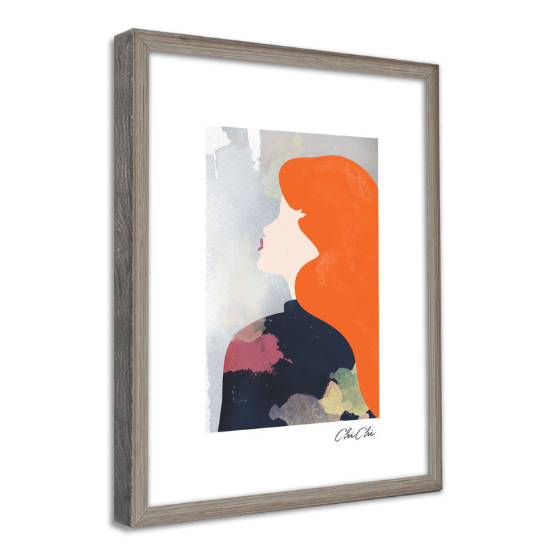 «Women Of The World III» par Chichi Decor, H 48 po x l 32 po, Papier encadré brun, Blanc