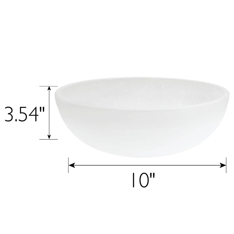 Globe terrestre en verre de remplacement 10 pouces albâtre, collection Waukesha, blanc