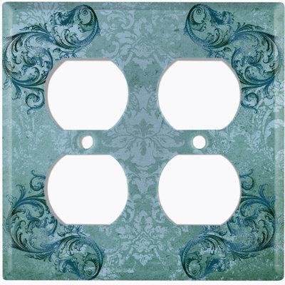 Patterned 2 - Gang Toggle Light Switch Standard Wall Plate
