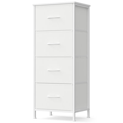 Kassiana Dresser For Bedroom, Chest Of Drawers, Steel, MDF, 4 Non-Woven Fabric Drawers, Storage Organizer Unit, Closet, Entryway