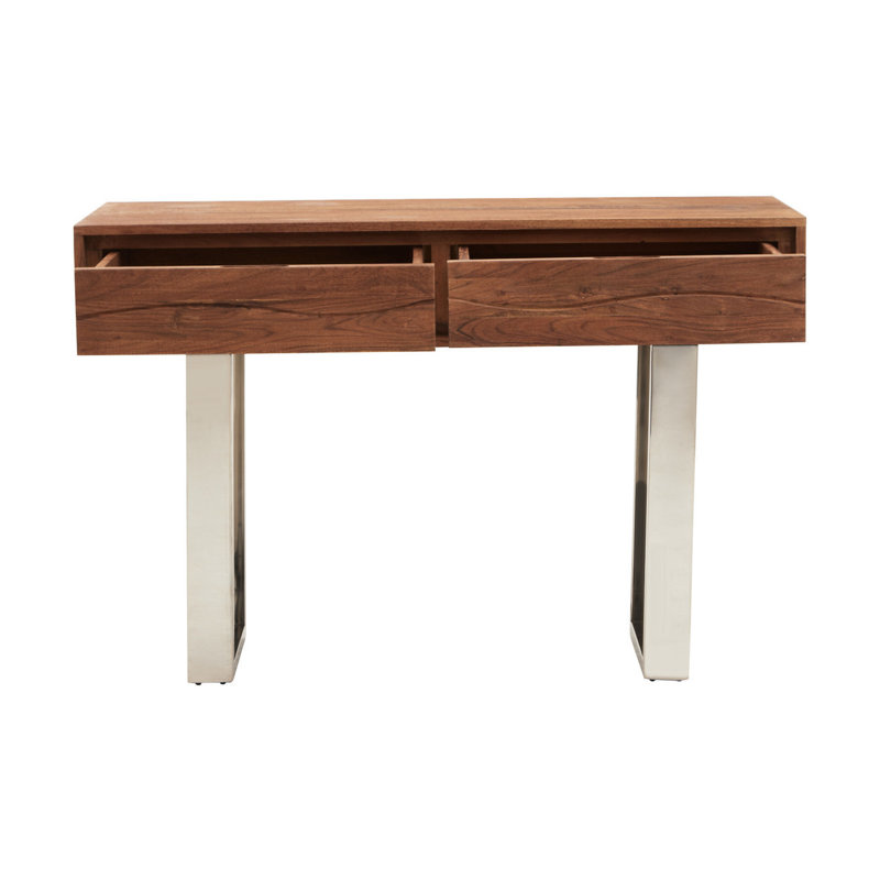 Grenkie 115cm Solid Wood Top Console Table