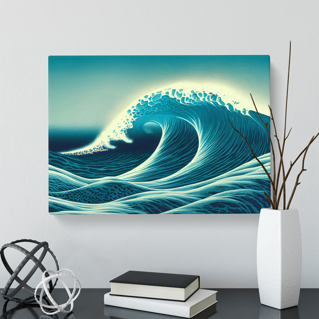 An Adventurous Ocean Wave - Wrapped Canvas