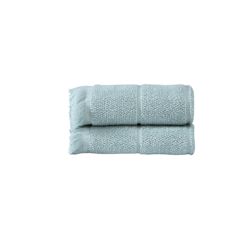 Ozkan 2 Piece Turkish Cotton Hand Towel Set, Green