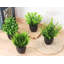 Faux plantes 4 paquets de plantes artificielles petites plantes artificielles en pot noir pour salle de bain