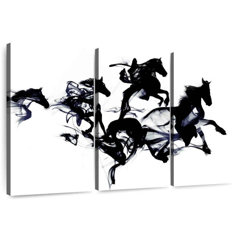 Black Horses, 24" H x 38" W