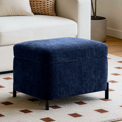 23.6" W Rectangle Upholstered Storage Ottoman
