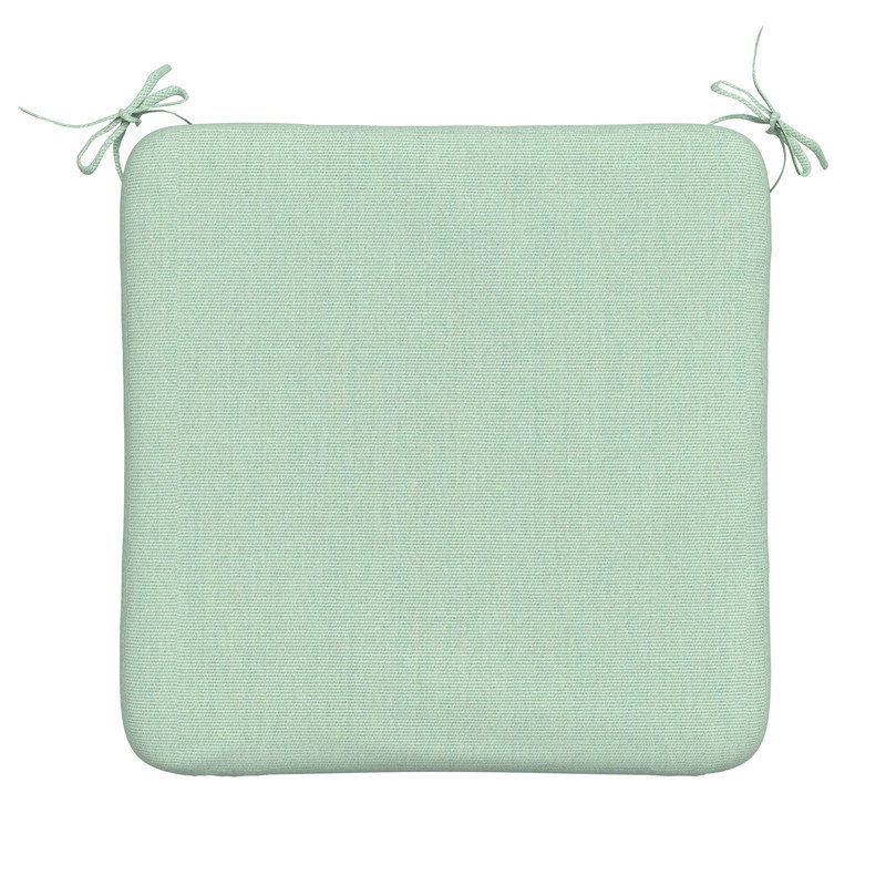 Sunbrella Square Dining Chair Cushions, 3" Foam Replacement Cushion, Canvas Tangerine