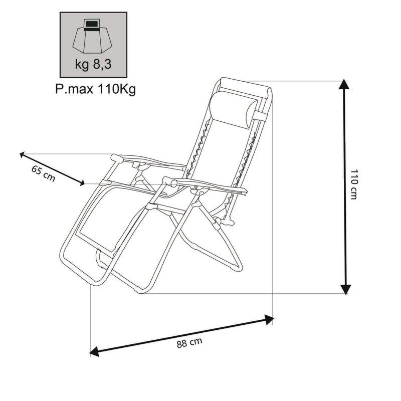 Angeligue Folding Zero Gravity Chair, White , Light Blue