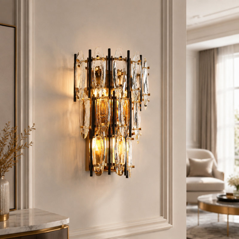 Adyanna 3-Light Iron Flush Mounted Sconce