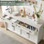 Buffet blanc 59 po, buffet avec tiroir, café pour le salon et le salon, soldes d'été chauds-998293937