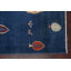 Tapis bleu marine fait à la main Gabbeh 7 x 11