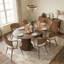 Ensemble table et chaises ovales extensibles (39,37" à 70,87") avec chaises en rotin tressé-1175600226-1175600237