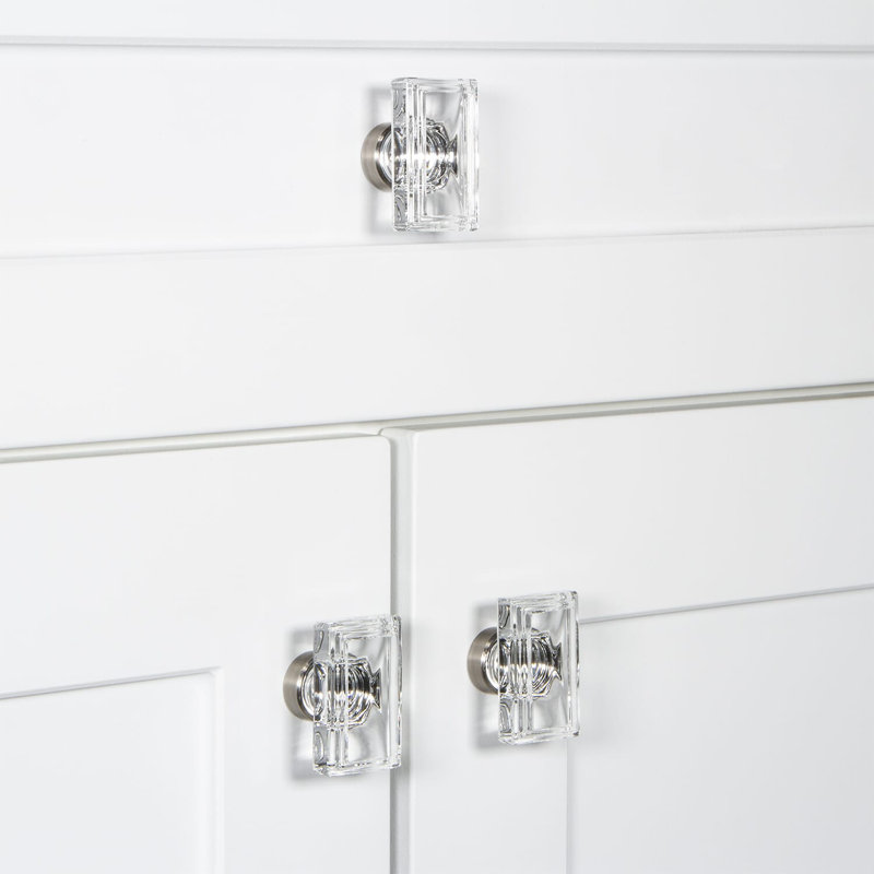 Carré Rectangular Cabinet Knob, Antique Pewter