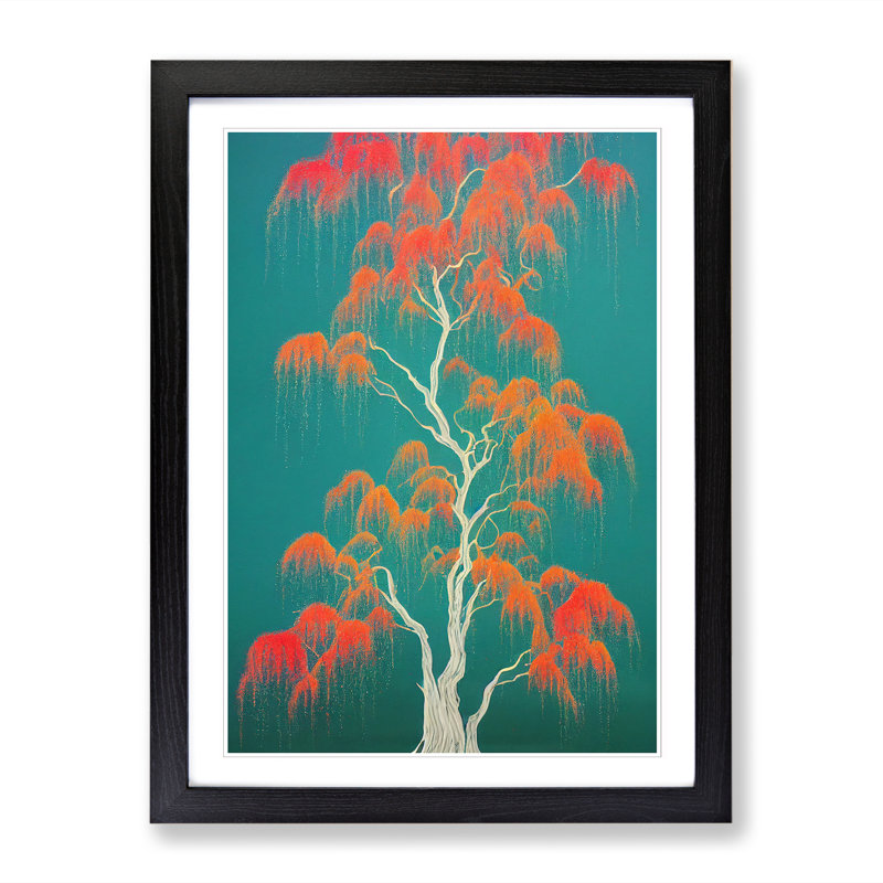 FRM-V0523-2500X The Weeping Willow Tree Vol.3 - Single Picture Frame Print, 64cm H x 46cm W x 2cm D, Black