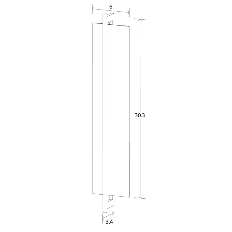 Merus 31" LED Dimmable Wall Sconce, 277V AC, White Washed Oak, 3500K