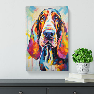 Basset Hound Action - No Frame Print