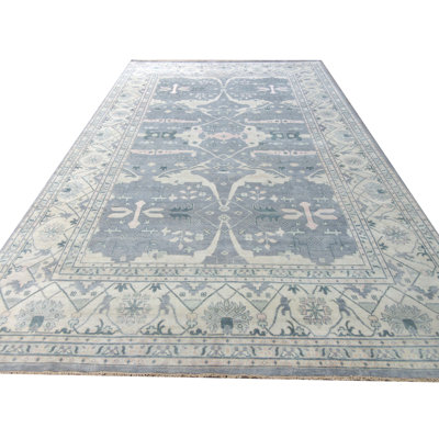 Tapis gris Oushak 13 x 21