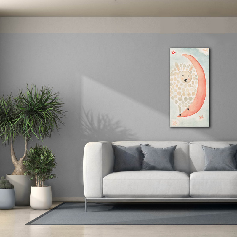 «Counting Sheep No 4» par Natalie Timbrook, art mural sur toile, H 40 po x l 20 po x P 1,5 po