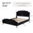 Lasater Queen Size Modern Curved Upholstered Platform Bed with Headboard and Footboard-311579303