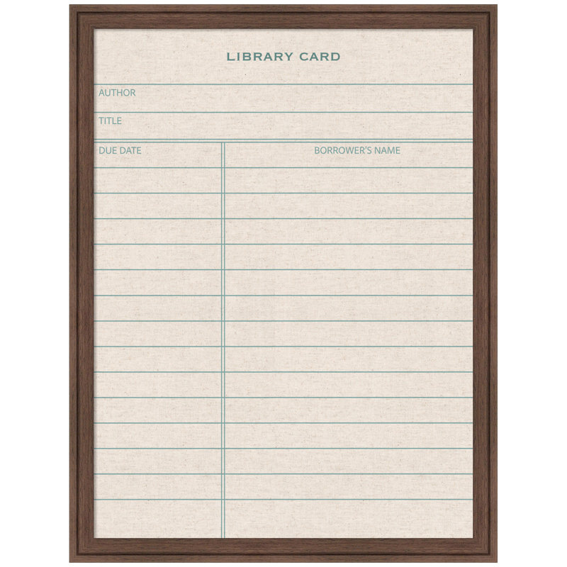 Tableau d'affichage encadré en lin, H 26 po x L 20 po x P 1,25 po, Brun