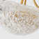 Modern 16" 3-Light Semi-Flush Mount Ceiling Light With Clear Textured Resin Shade