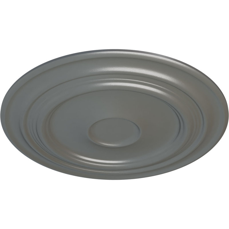 32 médaillons de plafond Giana de 32 5/8 po x P 1 1/2 po (convient aux auvents jusqu'à 7 7/8 po), Argent