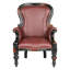 Fauteuil victorien en similicuir